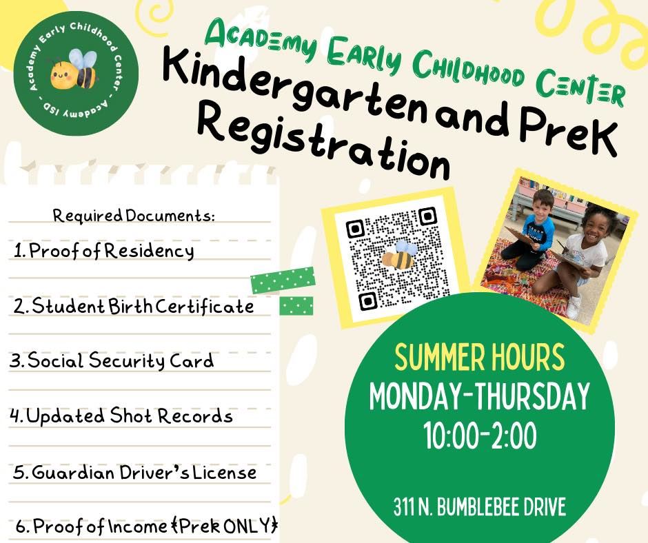  Kinder and Pre K registration - AECC 10:00 am - 2:00 pm